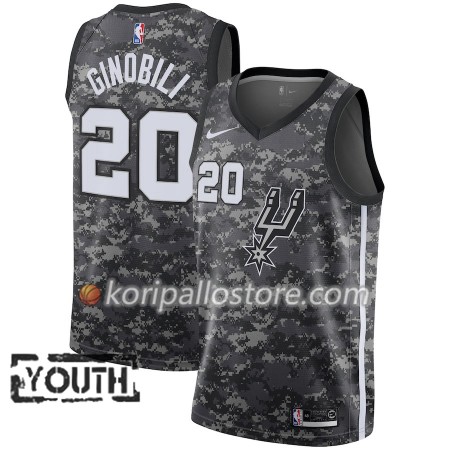 San Antonio Spurs Manu Ginobili 20 Nike City Edition Musta Lasten Pelipaidat Swingman